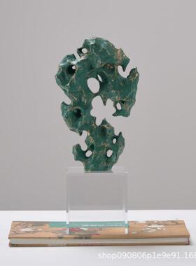 中式家居样板房间关软新装太石装饰品茶室客厅酒柜玄PZ1229中古风