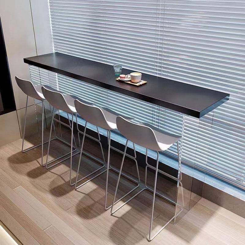 亚克力实木台桌黑色家用39567客厅休闲高脚吧窄桌透浮靠墙长条桌