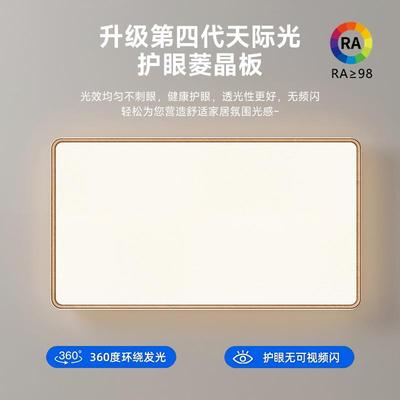 眼全光谱吸顶灯桃木色客厅大厅主卧室灯胡中70802山灯护具灯大全