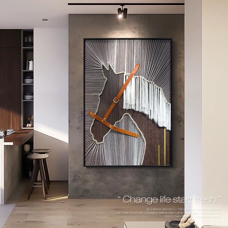 现代轻奢客厅装置画玄关装饰画立体软装实物挂画马样板房壁画图片