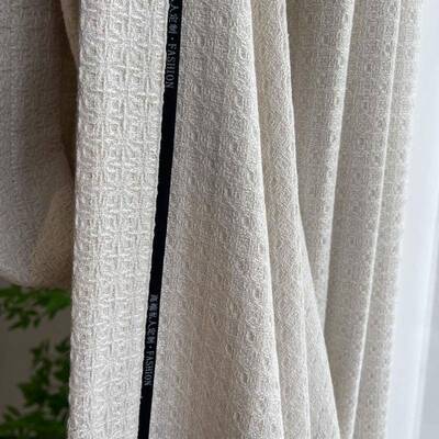 半奶布半纱原21723木法式光油风纱帘窗纱透不透人卧室亚客厅阳台