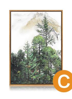 中式吴冠中水墨画客画厅装画书房挂画中国饰风关壁山水92603风玄