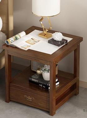 岩板边几角桌茶几边柜角柜客厅沙54801约几发实木简床头柜边茶桌