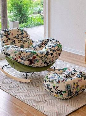 家懒人摇15061轻台奢单人沙椅发躺椅一体用客厅办公室阳休闲蜗牛