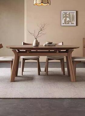 全实木伸缩餐桌可变圆厅桌子客53454家用小户型白木形圆折叠餐蜡