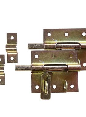 加厚铁插销锁扣盗防明插销46086卫生通间插销门扣门门栓左右插销