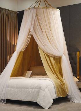 l1LKPs圆顶蚊帐新款遮光尘公主1.2m落地1.8家用网红防床风上床.幔