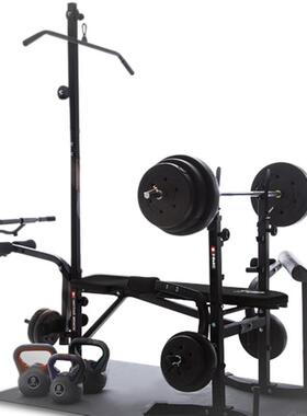 杠铃可架深蹲架卧推器健身举器材家用61729男士龙门架重杠铃床套