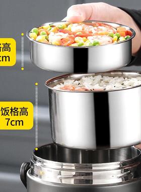 冬天F97TH7J8不锈钢保温便饭盒长携大容量多层桶家用24小时上班超
