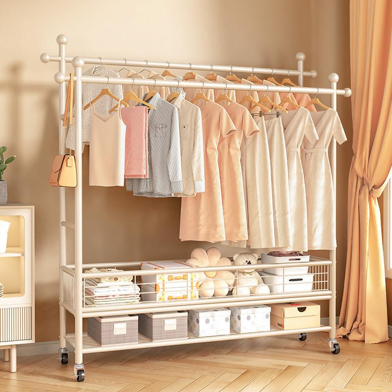 dpy6GkRahZp衣帽架落地挂衣架家卧宿室内舍可动移晒衣服架子阳台