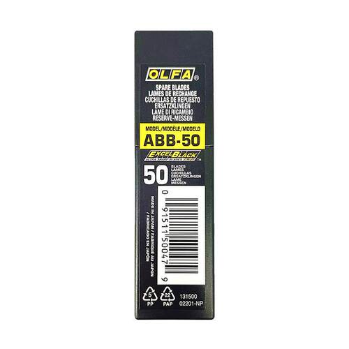 日本爱利华小美工刀全黑刃刀片9mm工业用切割介刀片ABB-50