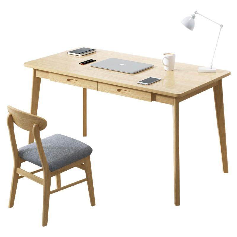 电脑桌台式书桌家用简约桌子实木腿学习桌宿舍学生简易桌子办公桌