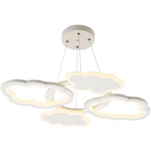 云朵吊灯简约卧室儿童房间幼儿园工程装 饰灯具创意北欧白云彩灯饰