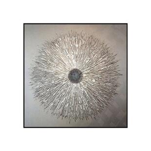 抽象油画后现代装饰画客厅轻奢挂画简约大气高档样板间餐厅壁画银