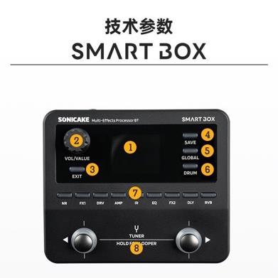 电吉他效果器贝斯鼓机综合口袋效果器蓝牙便携SmartBox