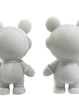 树脂流体白胚太空兔熊存钱罐白胚手工diy客厅摆件电视柜现代简约