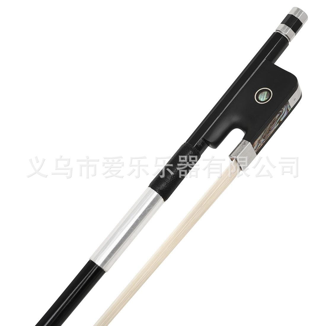 QC-08大提琴琴弓碳纤维纯马尾彩贝羊皮手托琴弓大提琴八角弓4/4