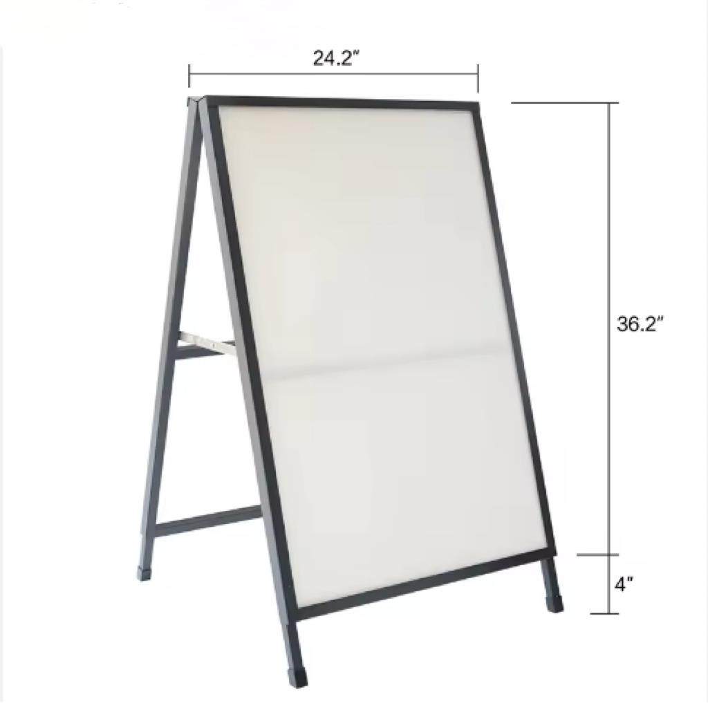 外贸出口单双面A型铁质海报架立式折叠展示架户外防风宣传广告牌,商业/办公家具,X展架/易拉宝,淘宝优惠券,粉丝福利购,淘宝优惠卷