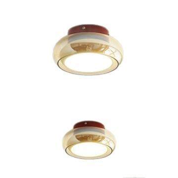 北欧飞碟过道走廊灯奶油风阳台吸顶灯衣帽间中古风玻璃入户玄关灯,家装灯饰光源,客厅吸顶灯,淘宝优惠券,粉丝福利购,淘宝优惠卷