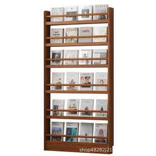门后小书架多层实木超薄书柜报刊架窄缝儿童绘本杂志收纳置物架子