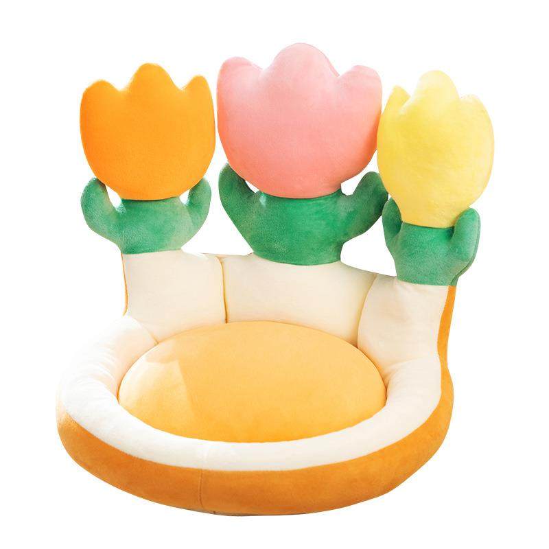 卡通郁金香蒲团坐垫加厚防滑多功能半包围办公室沙发家居椅垫子,居家布艺,美臀垫/保健坐垫,淘宝优惠券,粉丝福利购,淘宝优惠卷