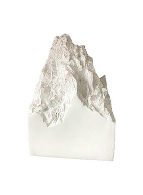 纯白色假山摆件树脂工艺品山峰室内景观新中式家居饰品摆件