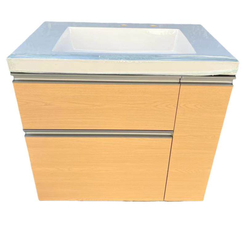 多功能收纳归类储物浴室柜岩板陶瓷无缝拼接盆下翻门字母抽落地款