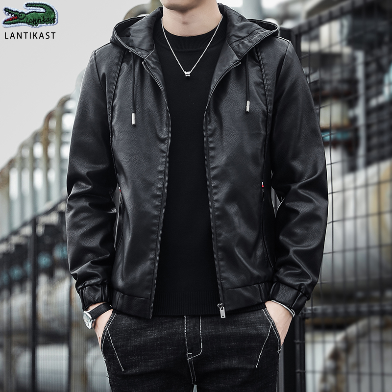 鳄鱼专柜2025新品上衣男士秋冬韩版休闲潮流连帽机车服工装夹克