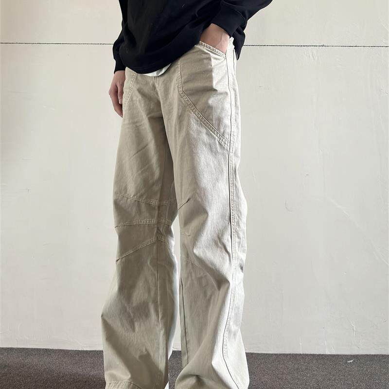 soxiox美式工装牛仔裤男女男生穿搭高级感vibe风cleanfit微喇裤子