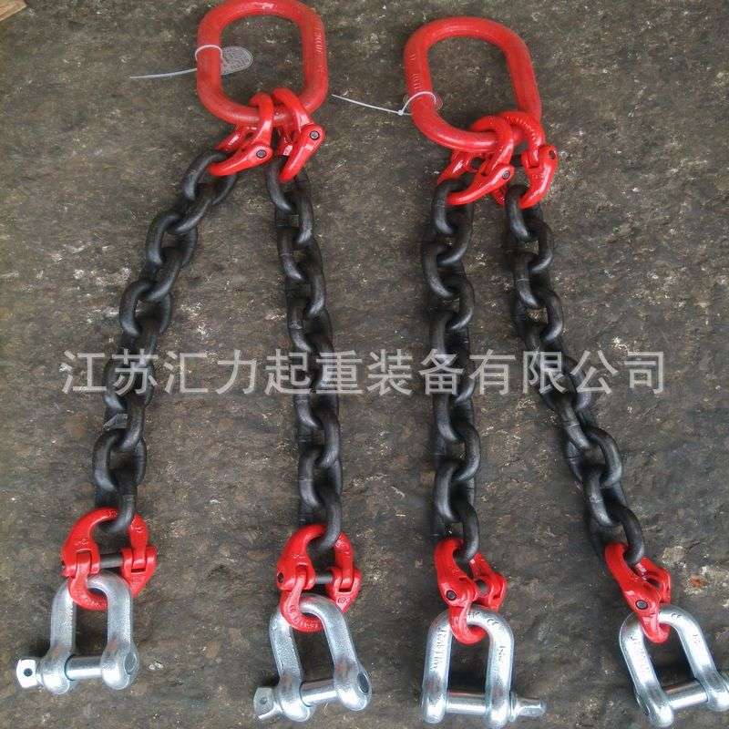 双钩链条索具5t1m 2腿链条吊具5t1.5m 2叉起重吊链