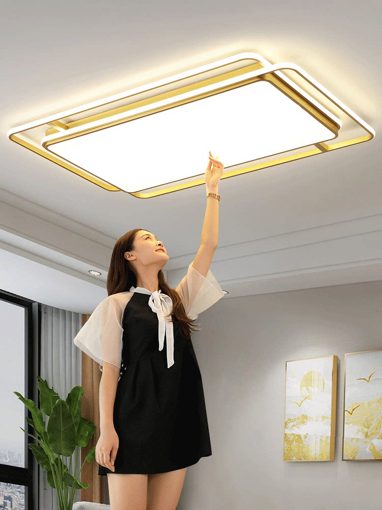 客厅灯简约现代大气家用长方形led吸顶灯2025年新款轻奢北欧灯具