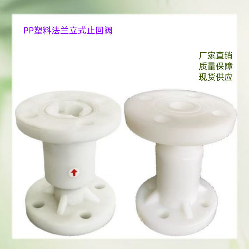 PP法兰立式止回阀聚丙烯升降式塑料管道单向阀PPH防腐耐腐蚀ERPP