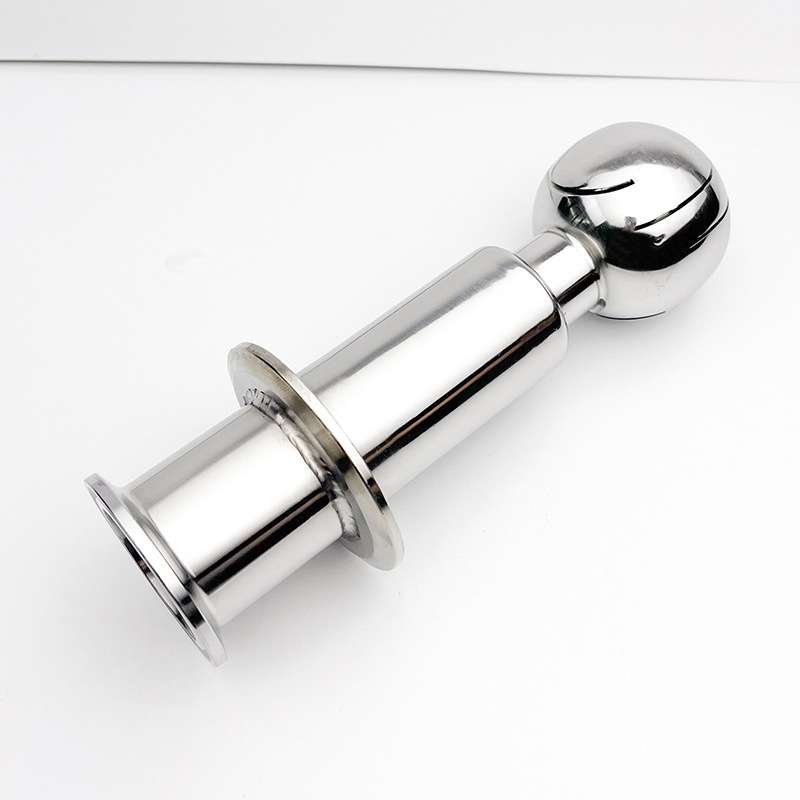 盼特304卫生级双卡盘清洗球不锈钢316旋转快装喷淋清洁球卡箍清扫