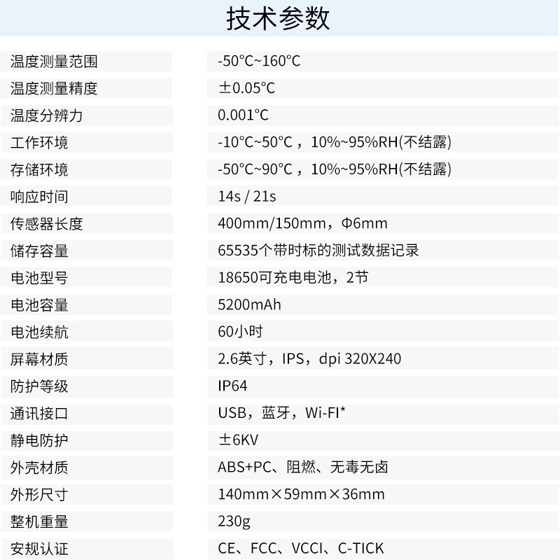 ZOGLAB佐格TM500便携式基准温度计 工业实验室可用 携带方便