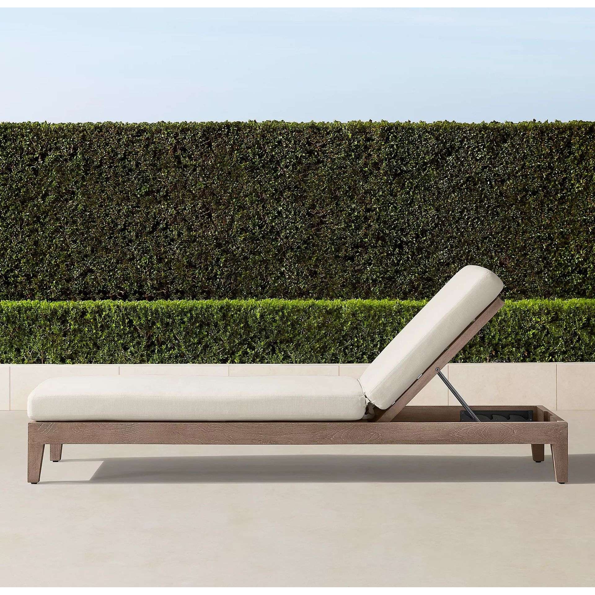 户外柚木躺床庭院花园休闲躺椅酒店露台室外沙滩椅