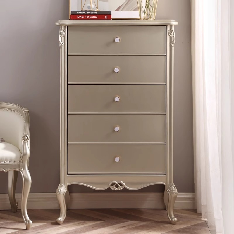 意式轻奢后现代客厅角几实木五斗柜现代简约抽屉收纳柜卧室储物柜