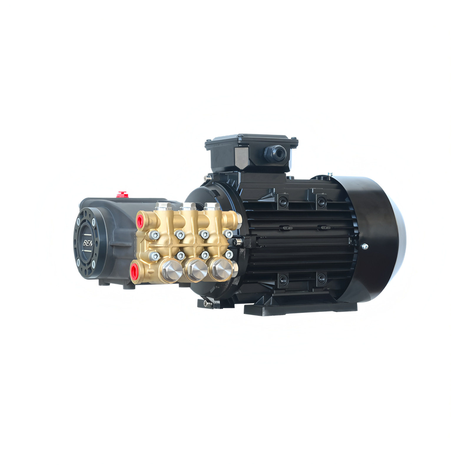 高压清洗机电机加泵头自助商用洗车机设备220V380V陶瓷柱塞铜泵头