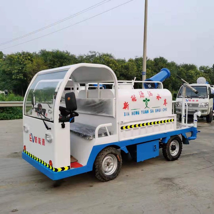 厂区电动四轮洒水车 工地降尘雾炮喷洒车 新能源多功能洒水车