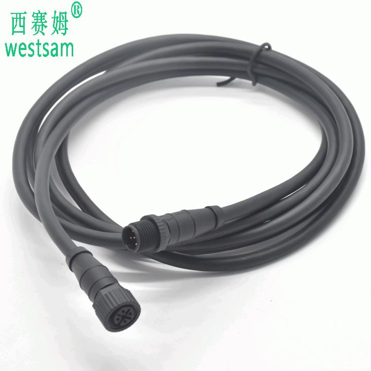 船用防水连接器M12 5P公母对接航空插头-NMEA2000接头