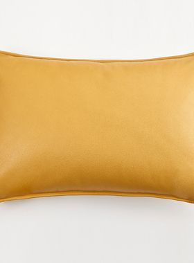 长方形科技布抱枕l腰枕靠枕客厅沙发靠背垫枕头床头罩大号橙色定