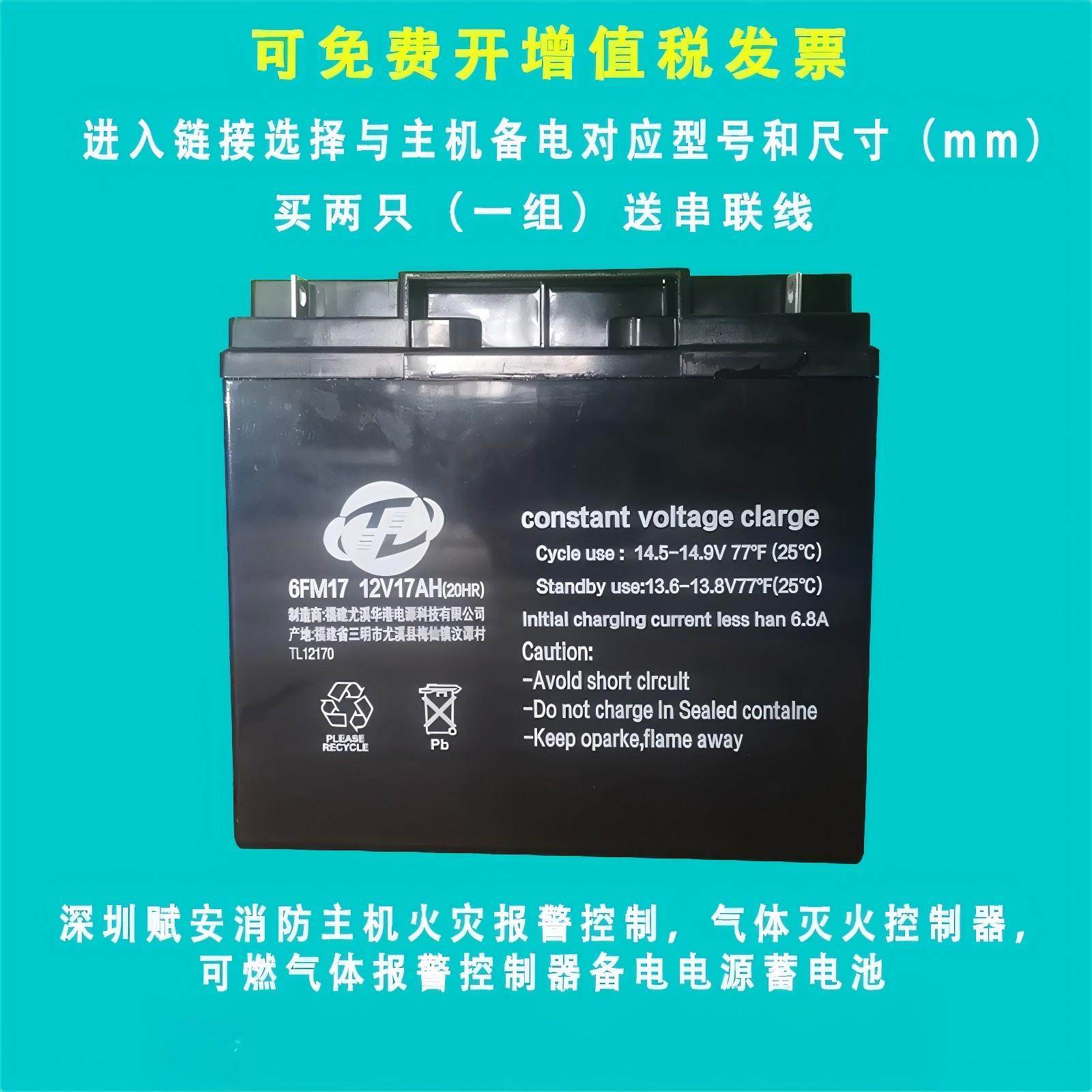 深圳赋安消防主机气体灭火灾报警控制器壁挂主机柜电源备用蓄电池