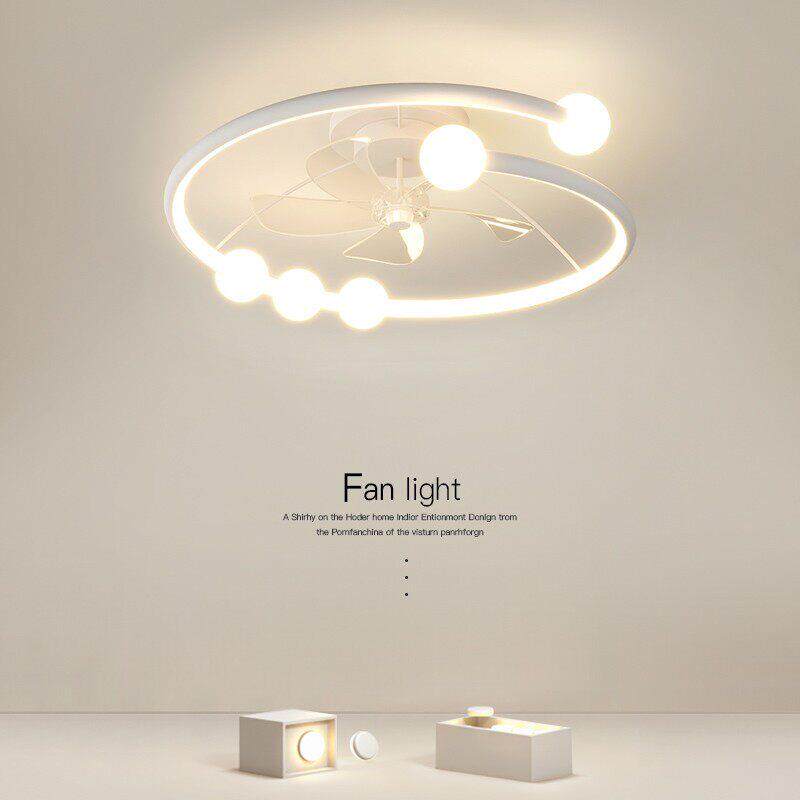 吊扇灯2025新款现代简约客厅灯卧室智能摇头饭厅全光谱护眼吊扇灯