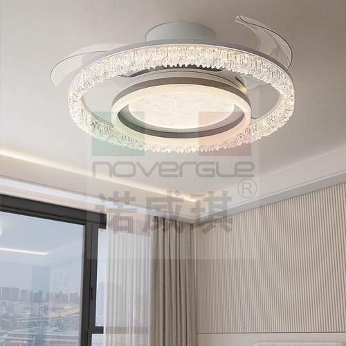 2025年新款吊扇灯家用客厅饭厅吸顶灯隐形主卧室LED护眼吊扇灯