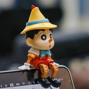 网红匹诺曹车载摆件汽车内中控台显示屏幕上装饰品卡通公仔创意男