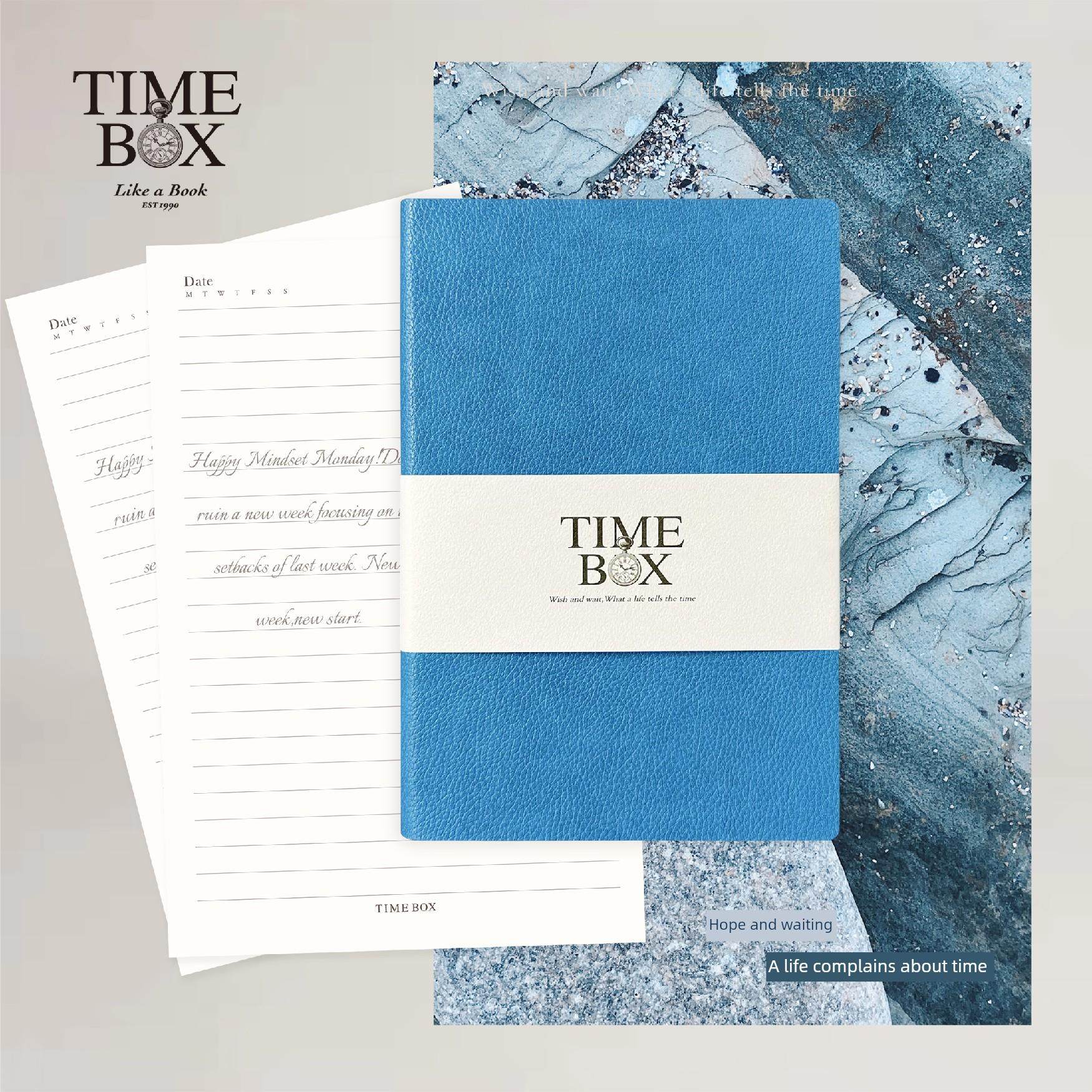 TIMEBOX 荔枝纹PU软面薄款记事本办公商务简约曼雅纸创意精致大学