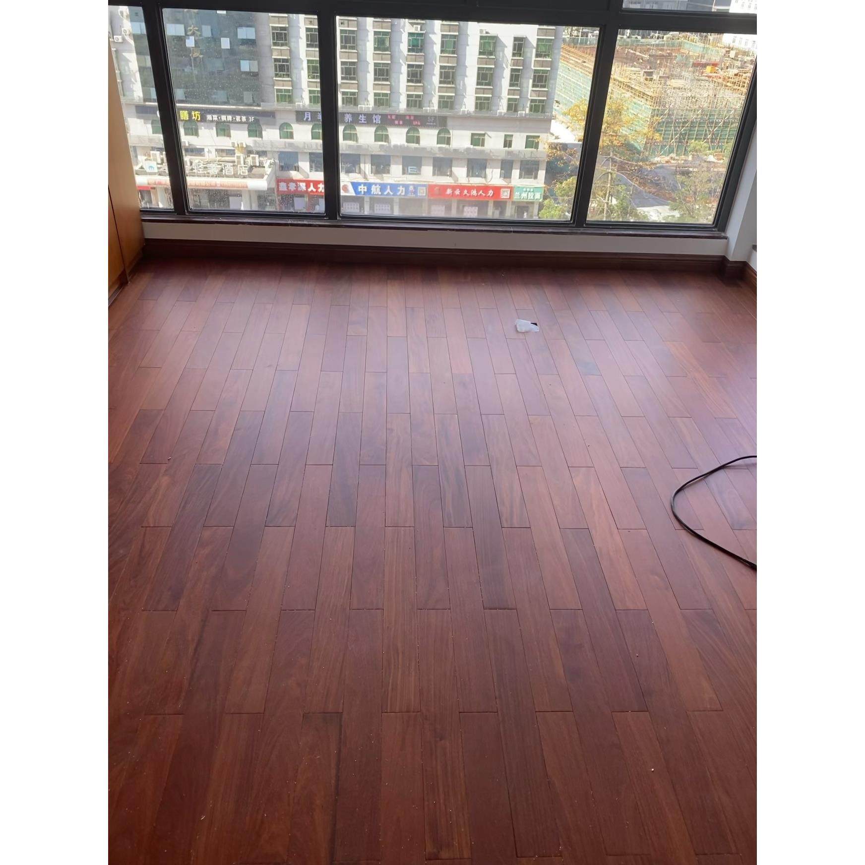 巴拉圭红檀香香脂木豆浓香锁扣纯实木地暖免龙骨家装环保木地板