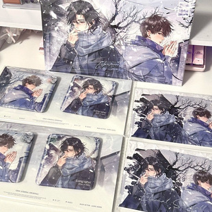 台风眼雪落年年系列周边梁思喆曹烨提洛岛吧唧徽章镭射票明信卡片