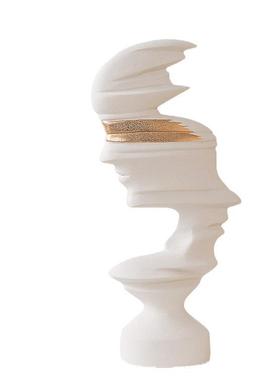 创意抽象黑白人像摆件酒店大厅迎宾摆设别墅样板间酒柜玄关装饰品