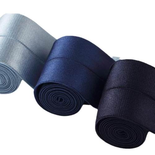 厂家现货4到8公分丝光橡筋服装辅料4公分彩色光丝对折松紧带