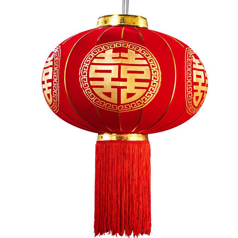 结婚喜字灯笼挂饰中式婚房大门院子外面挂件布置节日喜庆大红灯笼